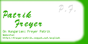 patrik freyer business card